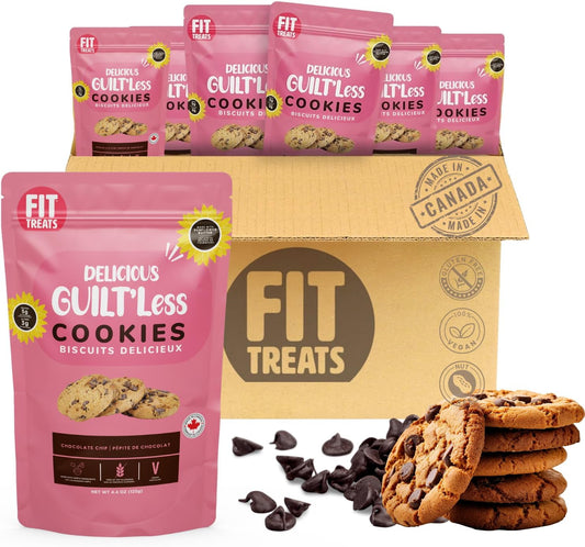 Fit Treats Crunchy Guilt’Less Chocolate Chip Cookies - Pack of 6 | 125g
