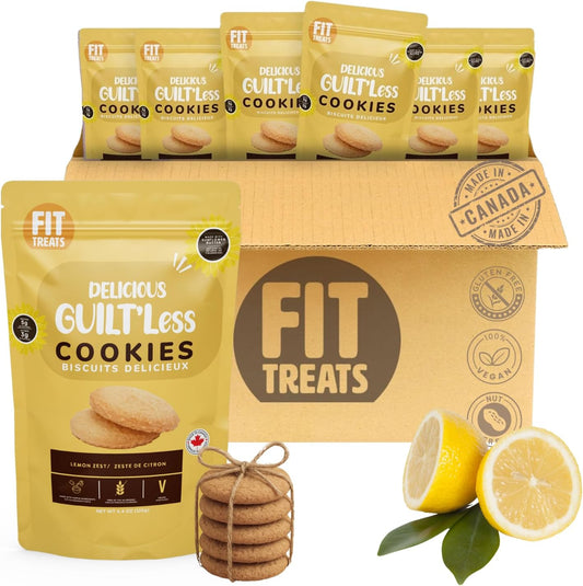Fit Treats Crunchy Guilt’Less Lemon Healthy Cookies – Pack of 6 | 125g