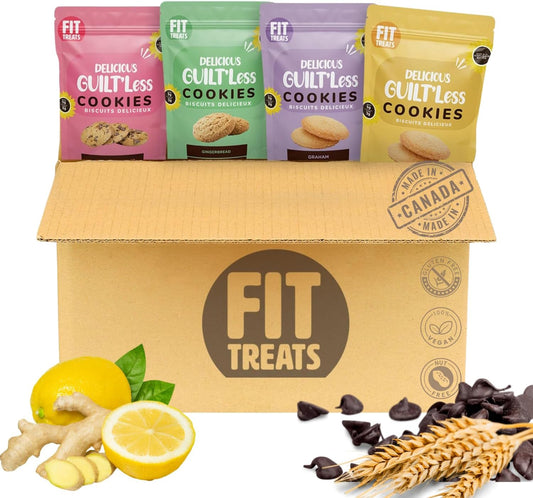 Fit Treats Crunchy Guilt’Less Mix Flavor Healthy Cookies - Pack of 4 | 125g